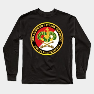 3rd Armored Cavalry Regiment DUI - Red White - Bosnia peacekeeping Long Sleeve T-Shirt